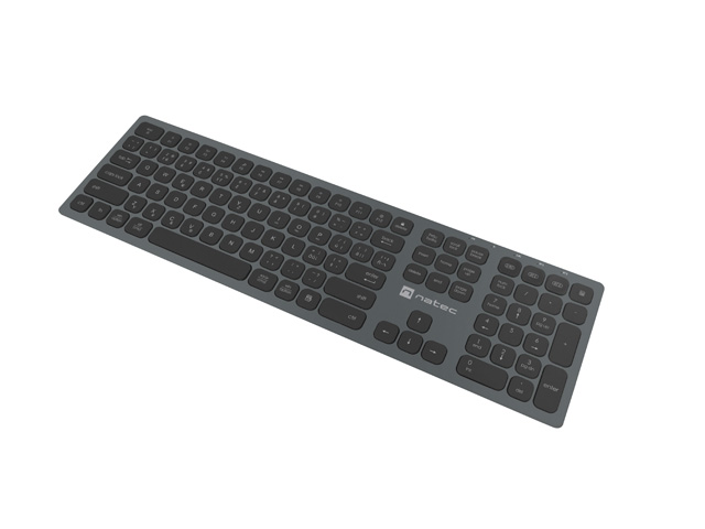 Natec klávesnica DOLPHIN/ Bezdrôtová Bluetooth/ CZ- SK layout/ Šedá3 