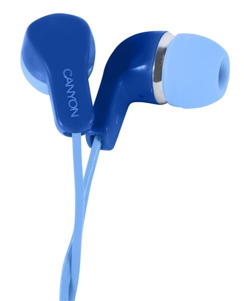 Canyon EPM-02, slúchadlá do uší, pre smartfóny, integrovaný mikrofón a ovládanie, modré0 