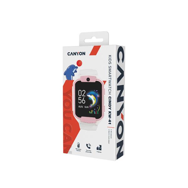 Canyon KW-41 Cindy, smart hodinky pre deti, farebný displej 1.54´´, 4G  GSM volania, prijímanie SMS, ružové7 