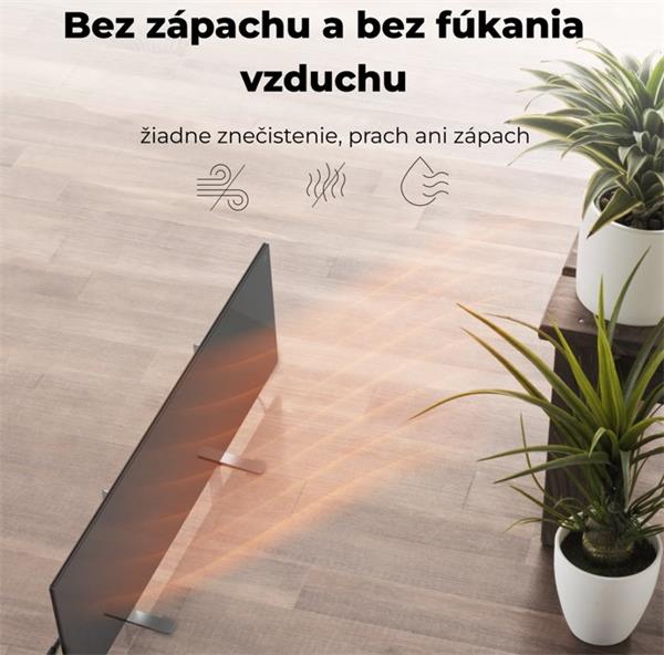 AENO AGH2S Premium Eco Smart Ohrievač čierny, WI-FI, max 700W, Infra7 