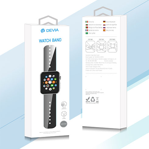 Devia Apple Watch Deluxe Series Sport Band 44/45/49mm - Black1 