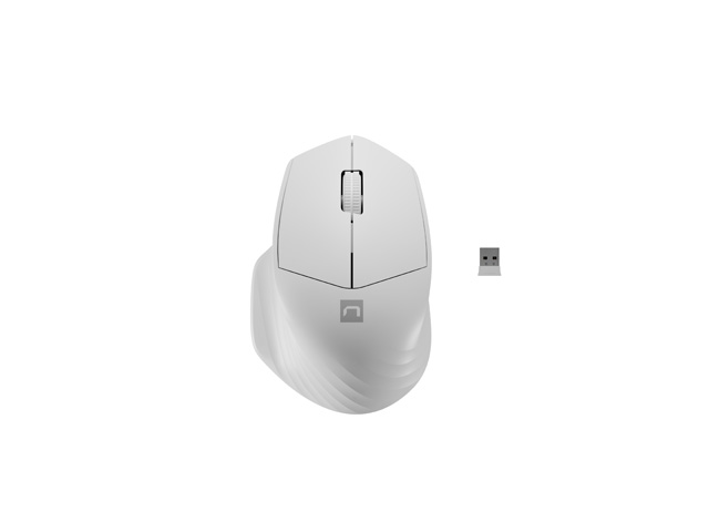 Natec optická myš SISKIN 2/ 1600 DPI/ Kancelářská/ Optická/ Pro praváky/ Bezdrátová USB + Bluetooth/ Bílá0 