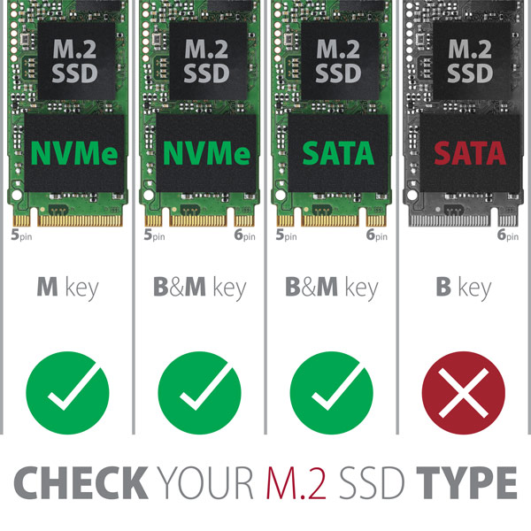 AXAGON EEM2-SB2, USB-C 3.2 Gen 2 - M.2 NVMe & SATA SSD kovový RAW box, bezskrutkový, čierny10 