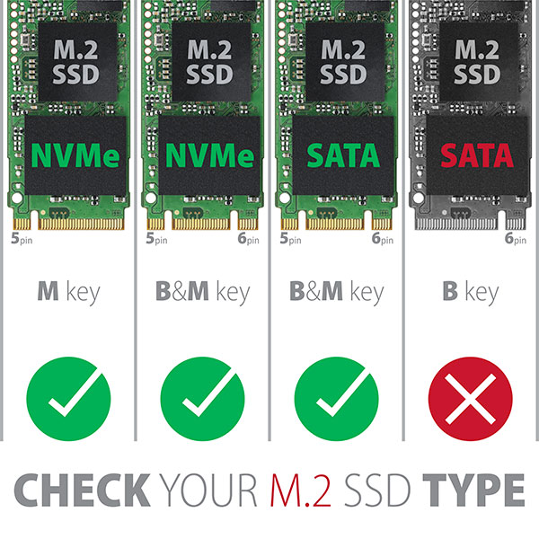 AXAGON EEM2-SB2, USB-C 3.2 Gen 2 - M.2 NVMe & SATA SSD kovový RAW box, bezskrutkový, čierny21 