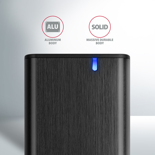 AXAGON EEM2-SB2, USB-C 3.2 Gen 2 - M.2 NVMe & SATA SSD kovový RAW box, bezskrutkový, čierny6 