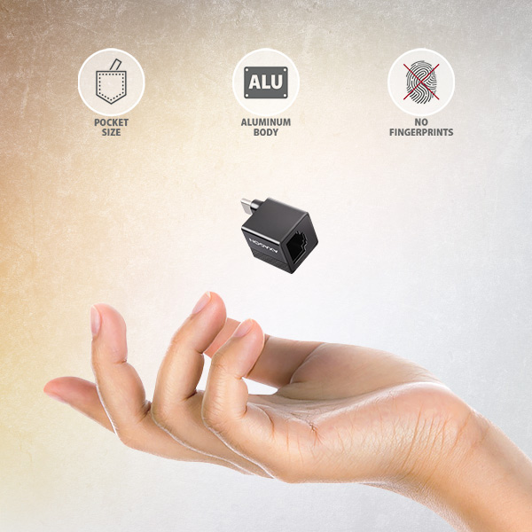 AXAGON ADE-MINIC,  USB-C 3.2 Gen 1 - Gigabit Ethernet MINI sieťová karta,  Realtek 8153,  auto inštal,  čierna3 
