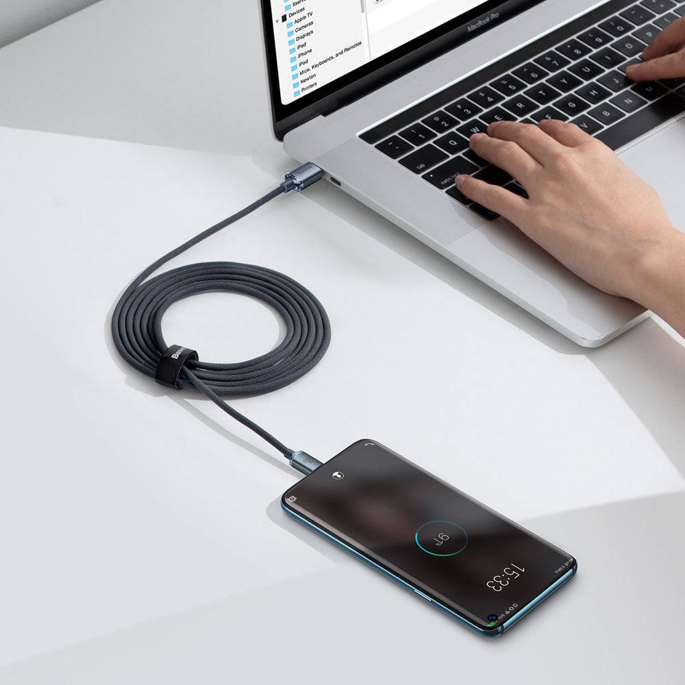 Baseus CAJY000701 Crystal Shine Series Dátový Kábel USB-C - USB-C 100W 2m Black4 