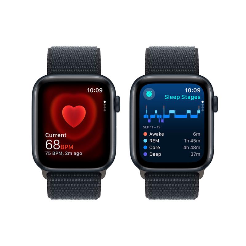 Apple Watch SE GPS 44mm Midnight Aluminium Case with Midnight Sport Loop4 