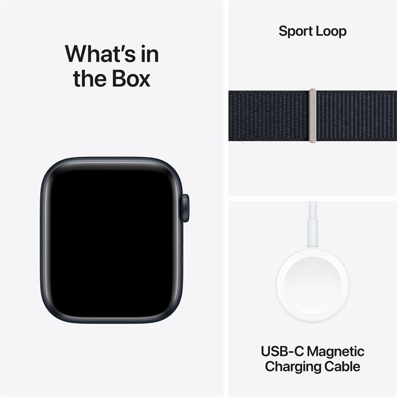 Apple Watch SE GPS 44mm Midnight Aluminium Case with Midnight Sport Loop8 
