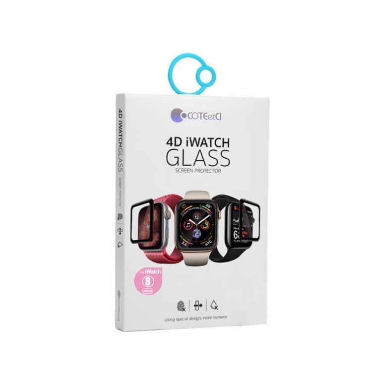 COTECi 4D Black-Rim Full Glue Glass for Apple Watch 8 - 41mm2 