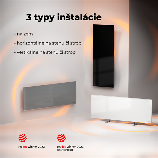 AENO AGH5S Premium Eco Smart Ohrievač, LIMITOVANÁ EDÍCIA GREY Šedá, LED, WI-FI, max 700W, Infra1 