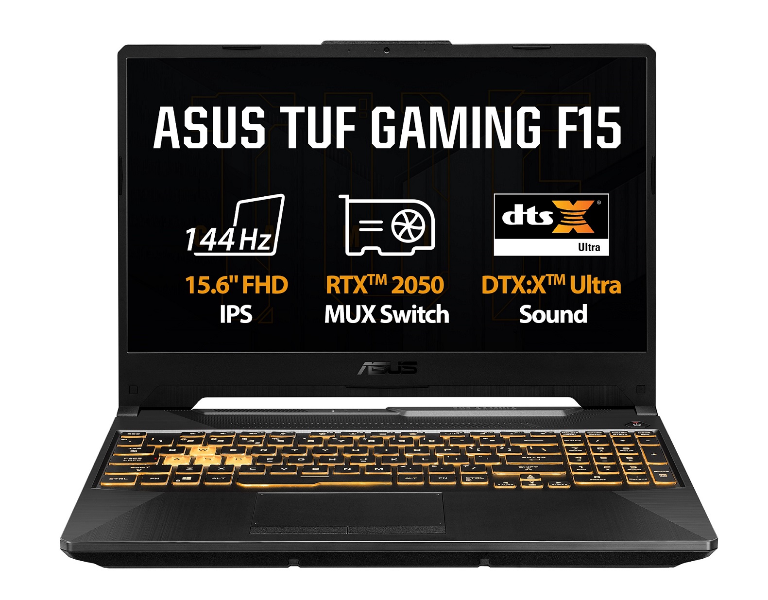 ASUS TUF Gaming F15/ FX506HF/ i5-11400H/ 15, 6"/ FHD/ 8GB/ 512GB SSD/ RTX 2050/ W11H/ Black/ 2R0 