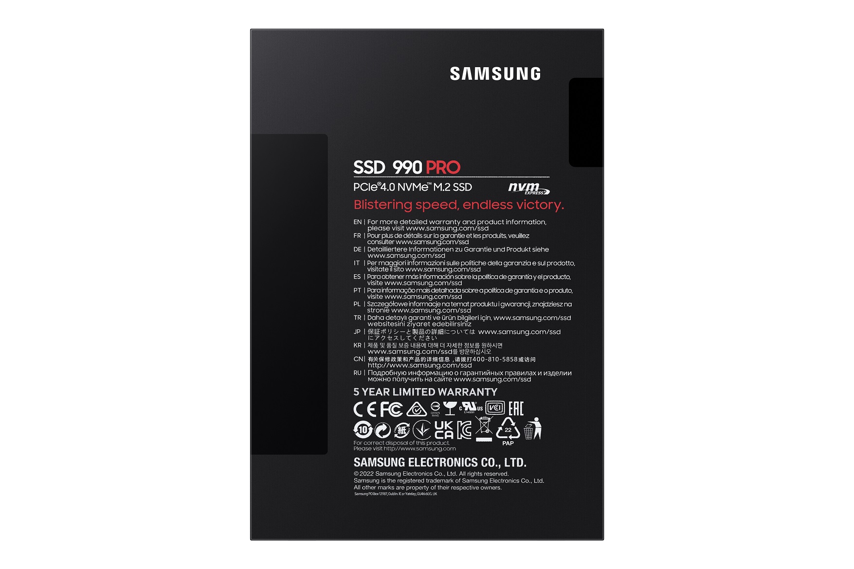 Samsung 990 PRO/ 1TB/ SSD/ M.2 NVMe/ Čierna/ 5R6 