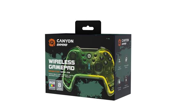 Canyon GPW-02, Brighter bezdrôtový gamepad 5v1 Win PC, Nintendo Switch, iOS 13.0+, Android, PS30 