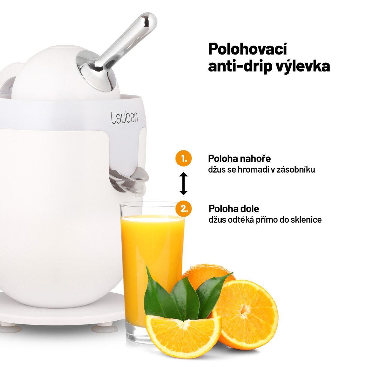 Lauben Electric Citrus Juicer 110WT - odšťavňovač1 