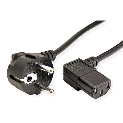 Kábel C-TECH sieťový 2m 220/ 230V napájací, lomený, VDE0 