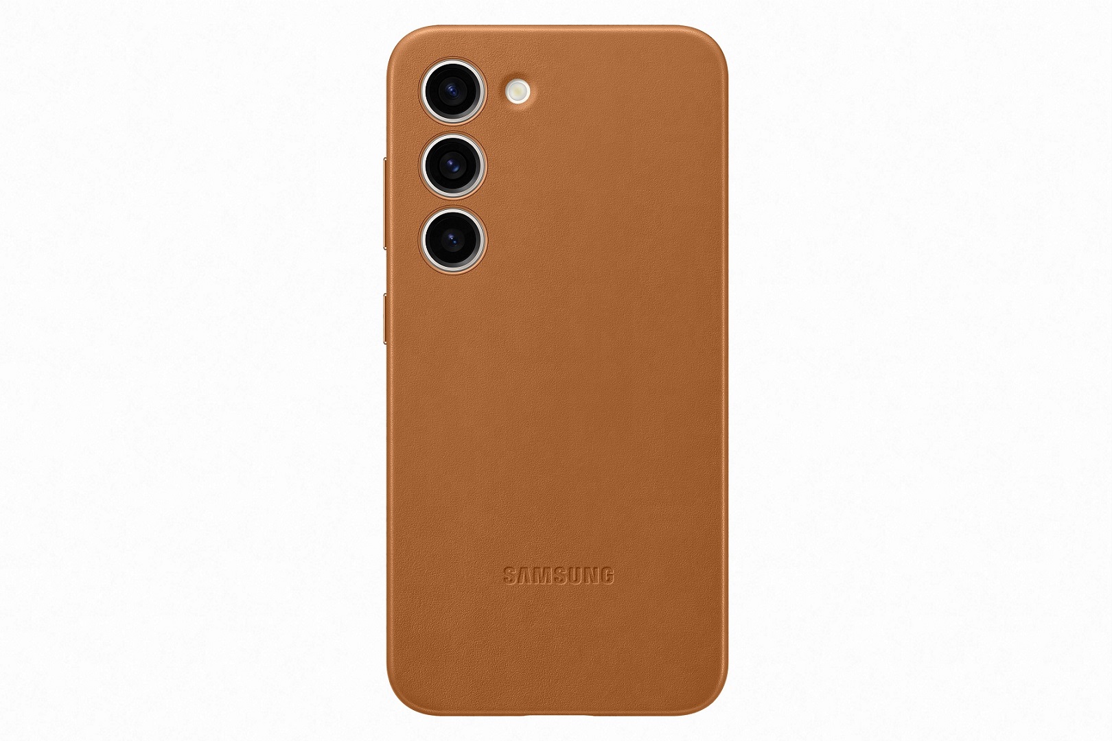 Samsung Kožený zadný kryt pre Samsung Galaxy S23 Camel0 