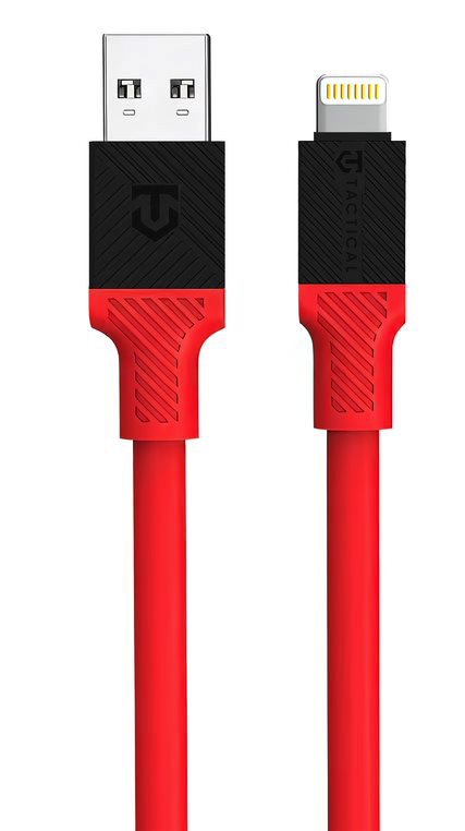 Tactical Fat Man Cable USB-A/ Lightning 1m Red0 
