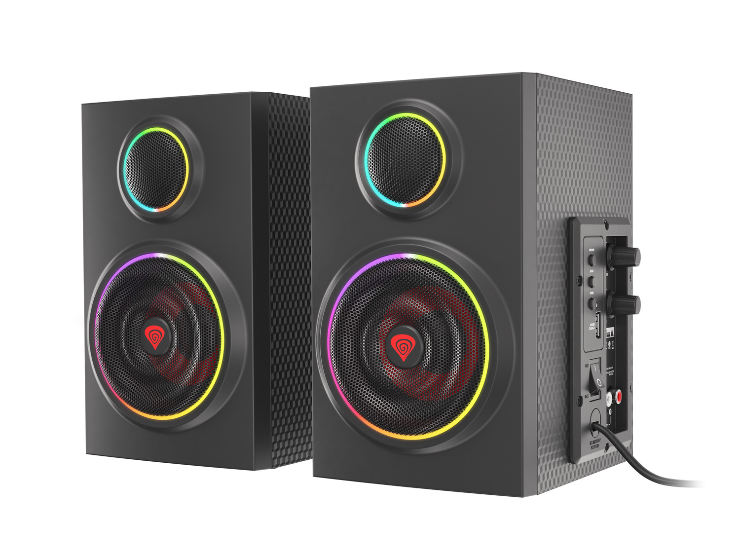 Reproduktory 2.0 24W GENESIS HELIUM 300BT ARGB, Bluetooth 5.00 