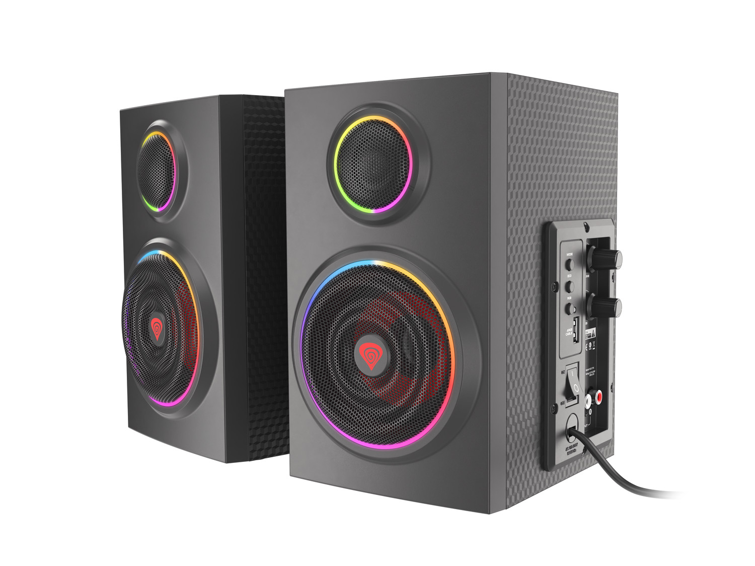 Reproduktory 2.0 24W GENESIS HELIUM 300BT ARGB, Bluetooth 5.05 