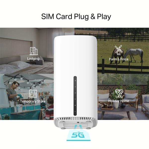 5G AX3600 Wireless Dual Band Gigabit Router
Build-In 5G Modem
SPEED: 2402 Mbps at 5 GHz + 1148 Mbps at 2.4 GHz, 5G NR 9 