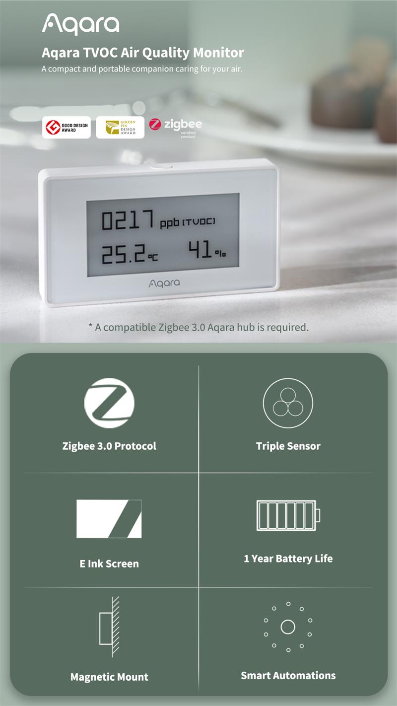 Aqara Smart Home TVOC Monitor Kvality vzduchu2 