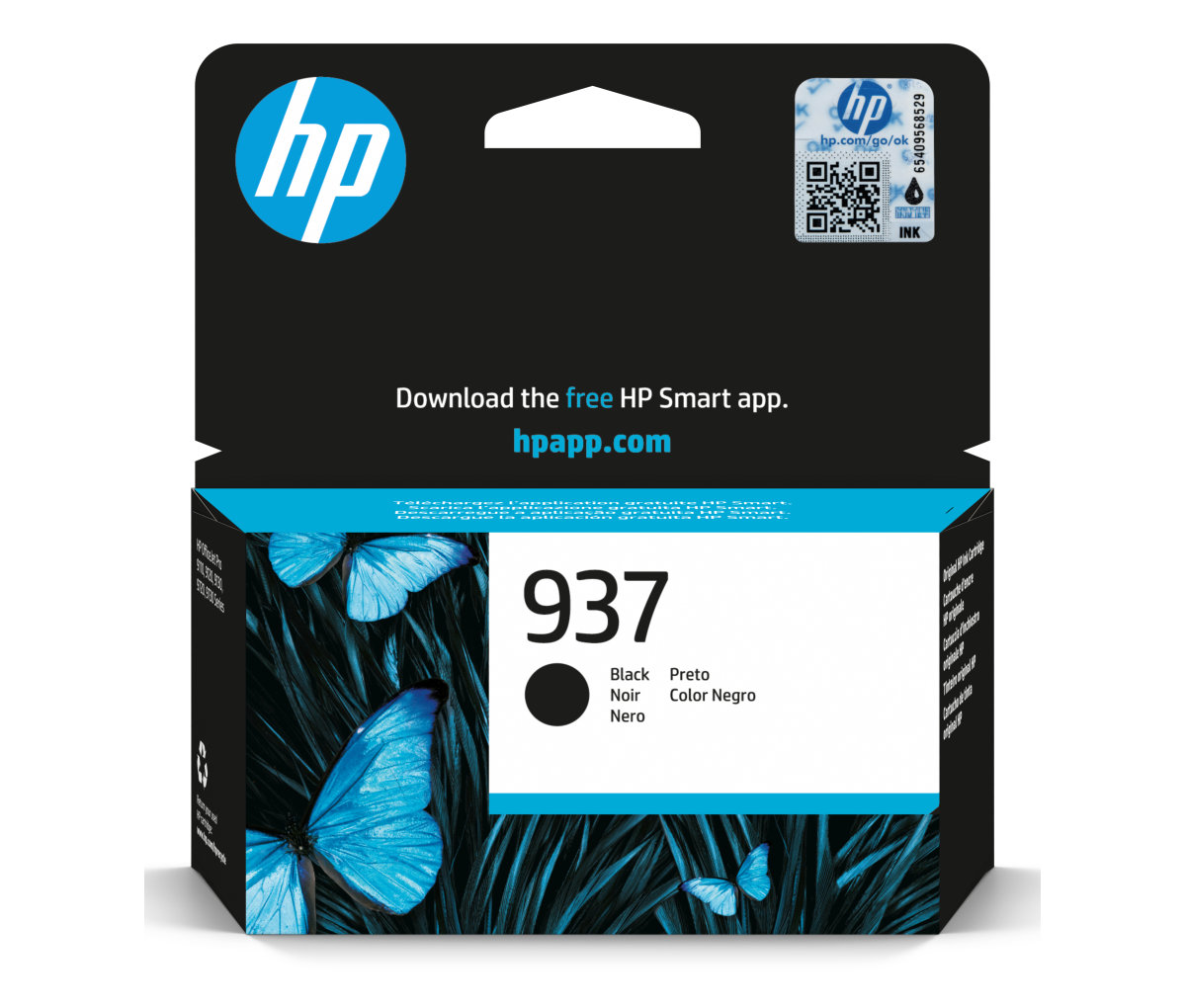 HP 937 ink. náplň čierna, 4S6W5NE0 