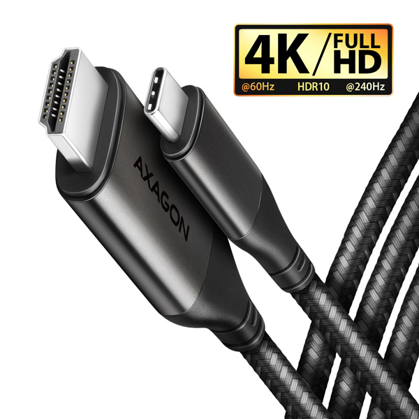 AXAGON RVC-HI2MC, USB-C -> HDMI 2.0a redukcia / kábel 1.8m, 4K/ 60Hz HDR104 