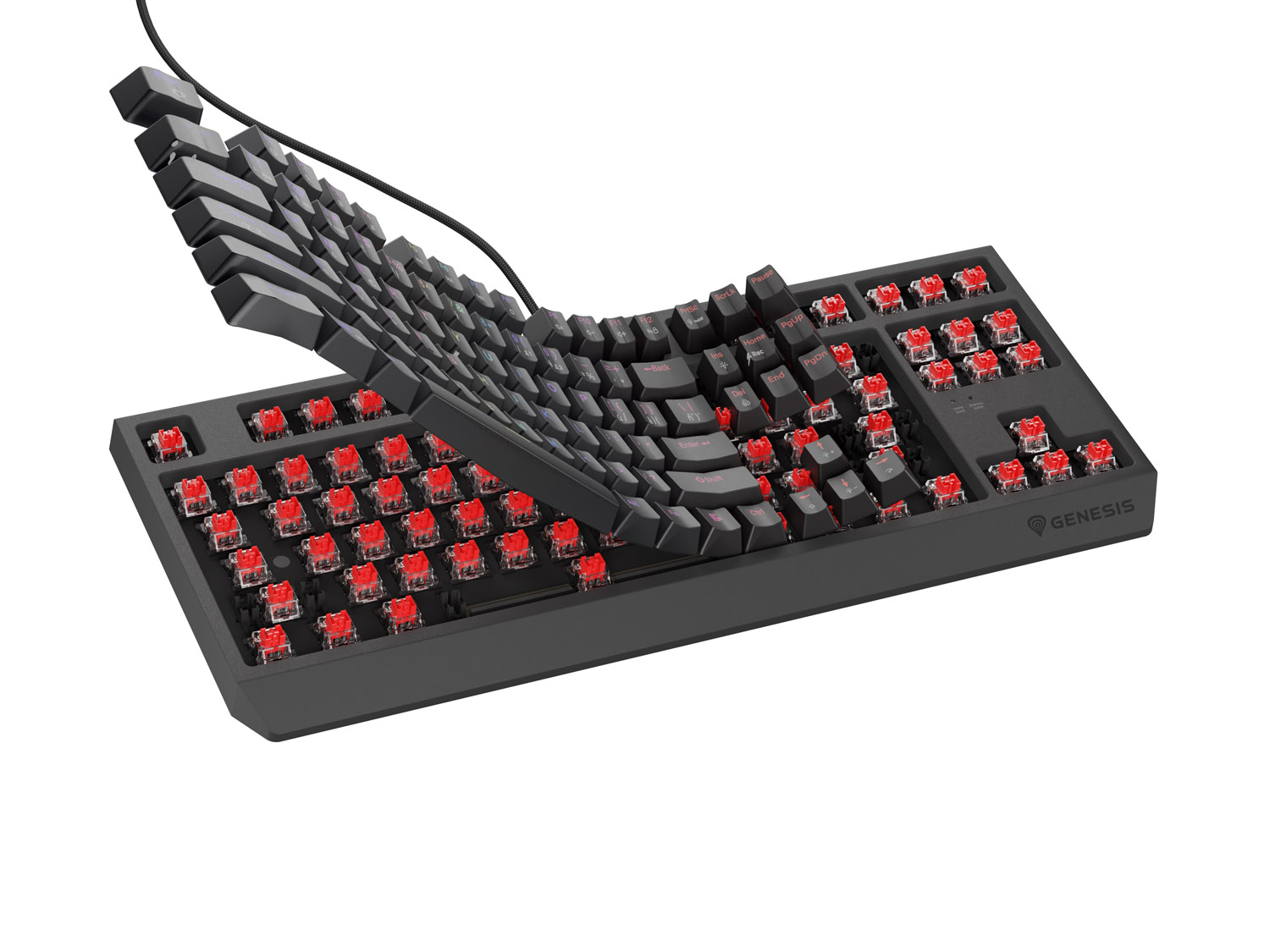 Herná klávesnica Genesis THOR 230/ TKL/ RGB/ Outemu Red/ Drôtové USB-A/ CZ- SK layout/ Čierna14 