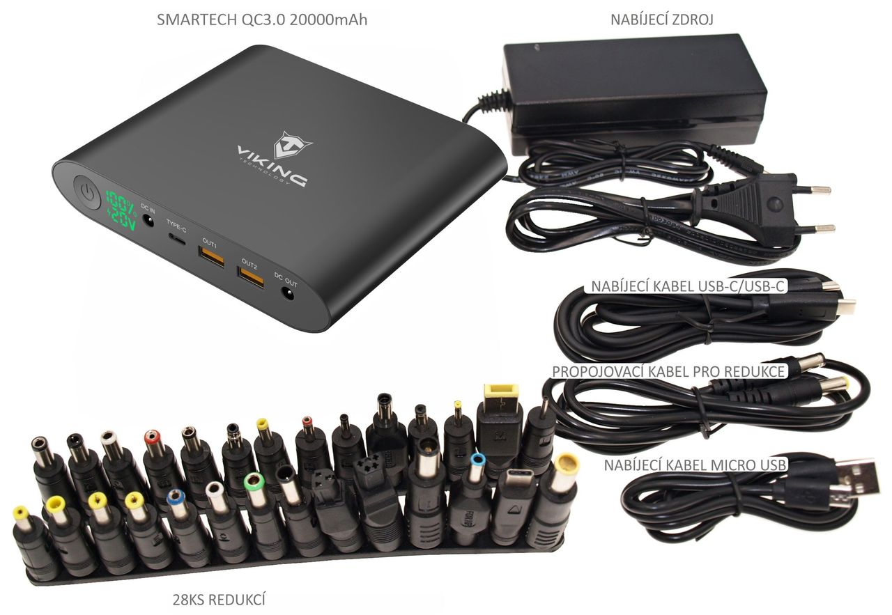 Notebook powerbank Smartech QC3.0 20000mAh - VÝPREDAJ1 