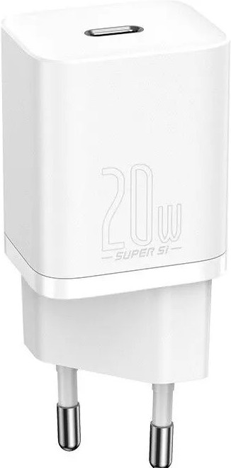Baseus rýchlonabíjačka do siete Super Si USB-C PD QC 20W s Lightning káblom 1m biela0 