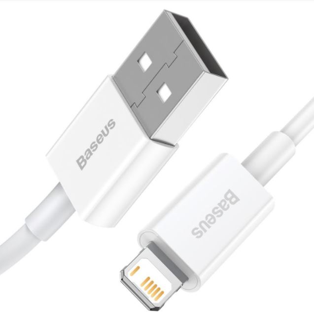 Baseus CALYS-B02 Superior Fast Charging Kábel Lightning 2.4A 1.5m White2 