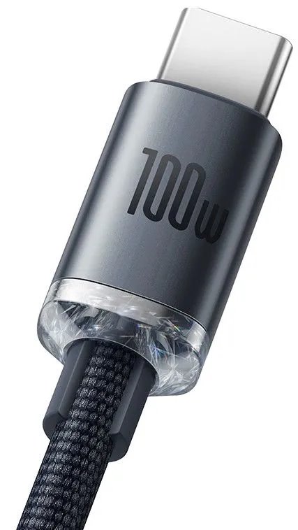Baseus CAJY000401 Crystal Shine Series Dátový Kábel USB - USB-C 100W 1, 2m Black2 