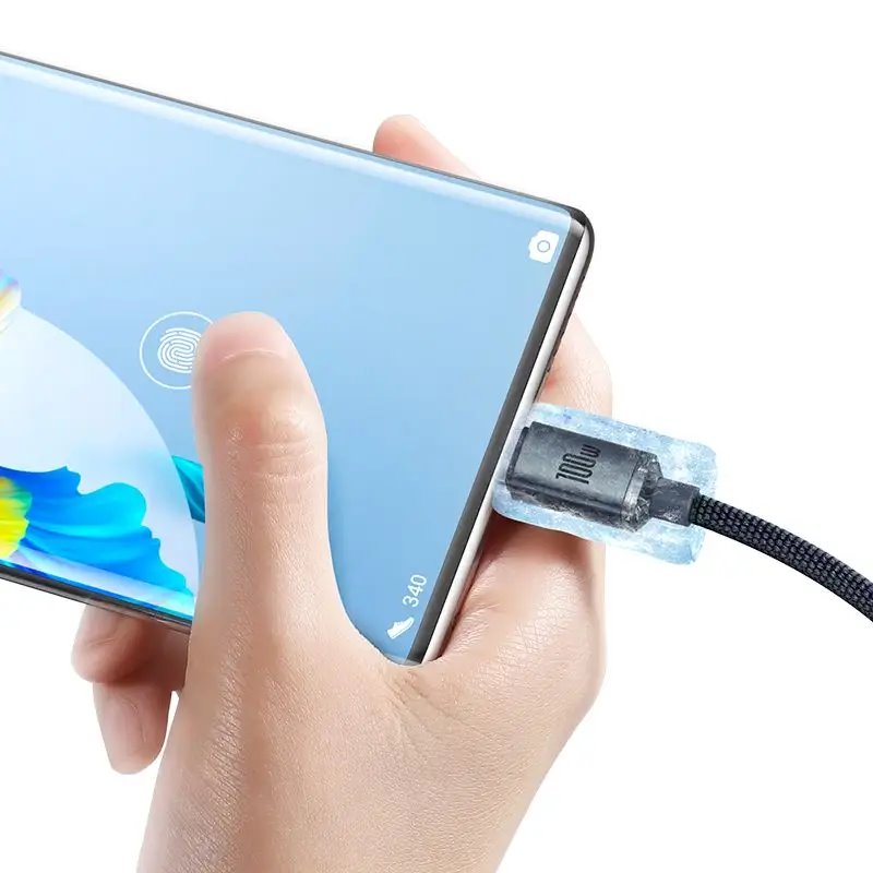Baseus CAJY000401 Crystal Shine Series Dátový Kábel USB - USB-C 100W 1, 2m Black4 