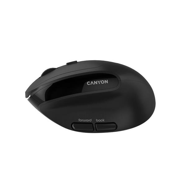 Canyon MW-25, 2v1 vertikálna bezdrôtová optická myš, BT/ 2.4 GHz , 2400 dpi, LED indikácia, 1xAA batéria, čierna5 