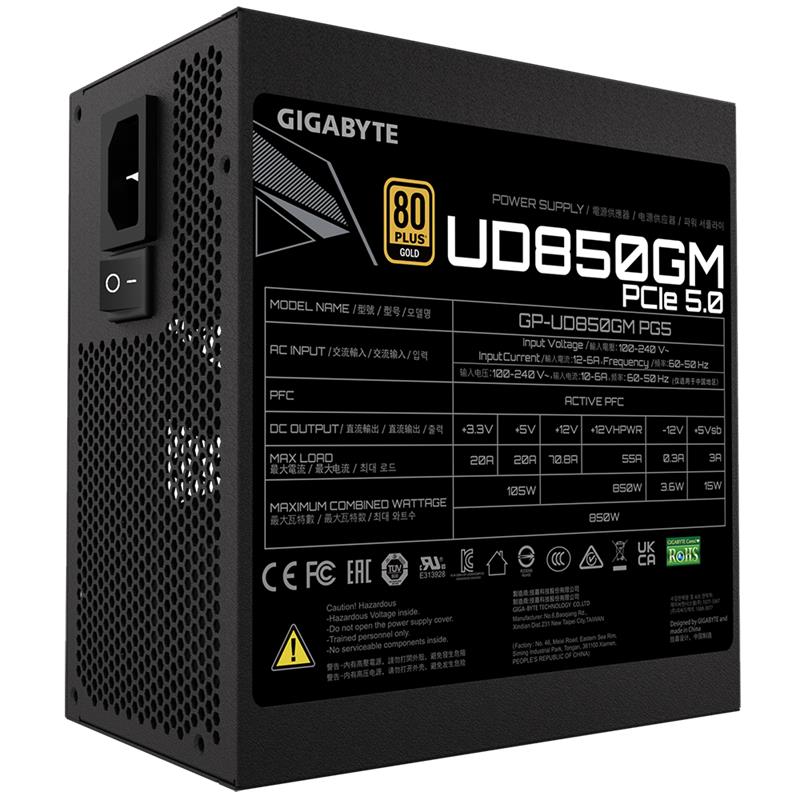 Gigabyte UD850GM PG5 850W 80+ Gold Modular PCIe 55 