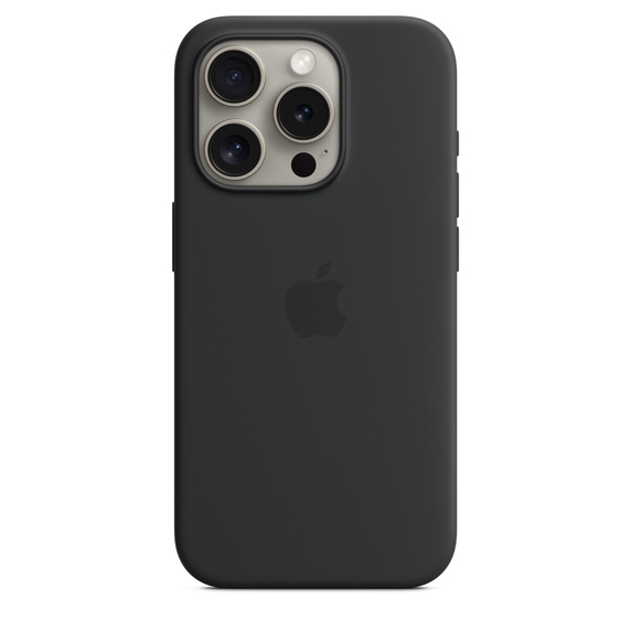 iPhone 15 Pro Silicone Case with MS - Black0 