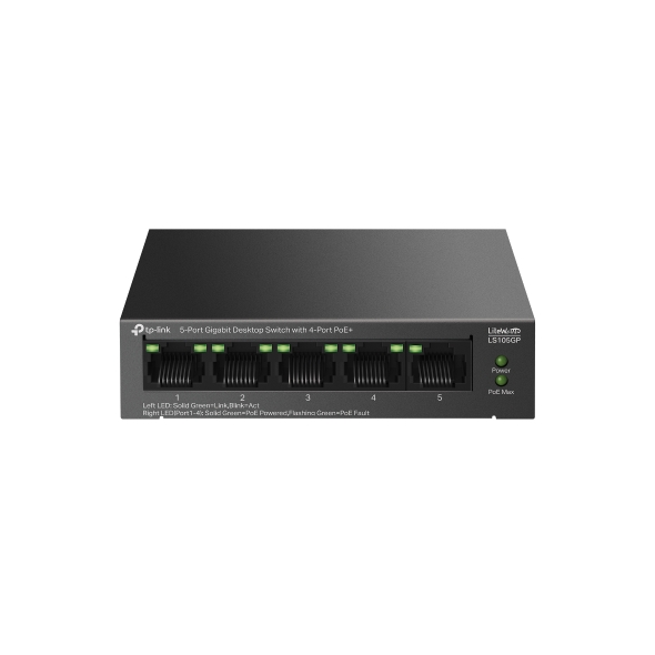 TP-Link LS105GP 5xGb (4xGb POE+) Desktop switch0 
