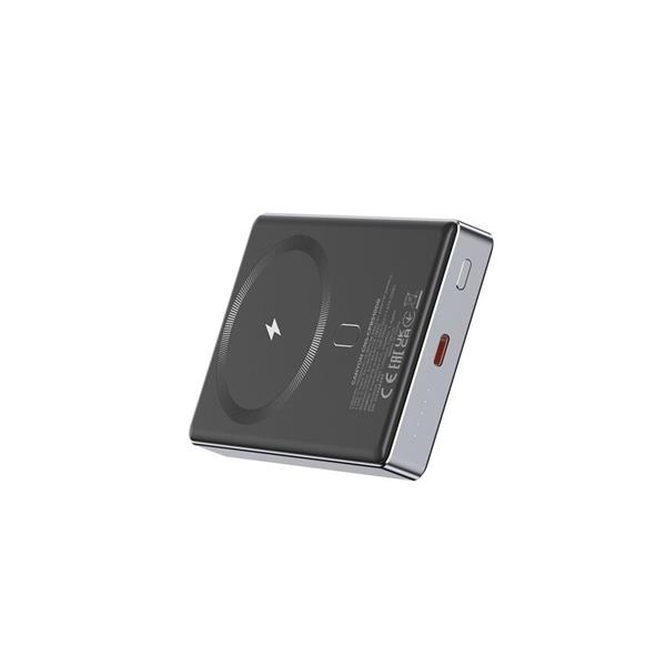 Canyon OnCharge 510, Powerbank, 10.000 mAh, in: USB-C, out: USB-C PD 20W + Wireless Magnet 15W, štíhla, šedá2 