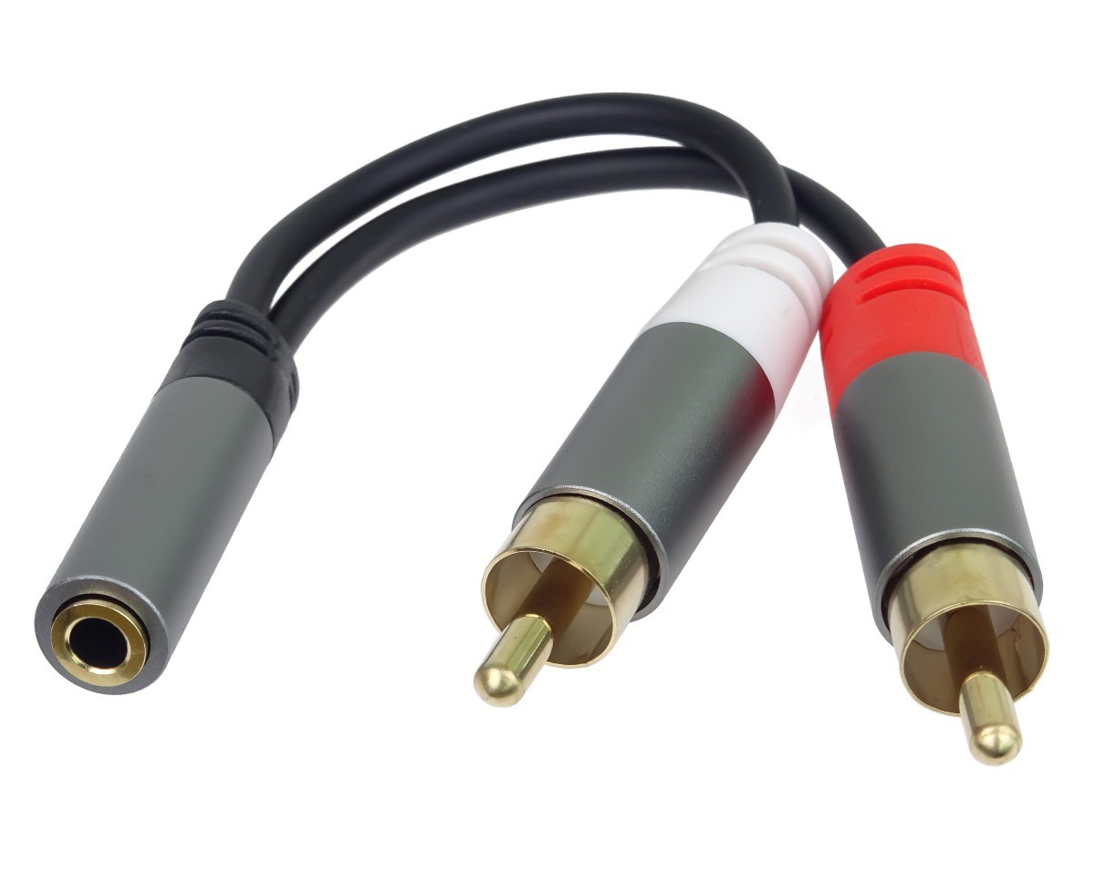 PremiumCord kabel HQ Jack 3.5mm Female - 2x CINCH Male 15cm0 