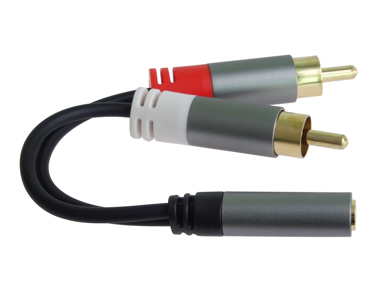 PremiumCord kabel HQ Jack 3.5mm Female - 2x CINCH Male 15cm2 