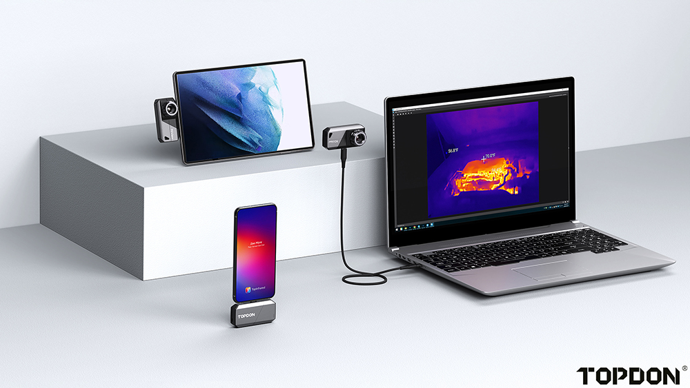 TOPDON termálna infra kamera TS001/ 256x192/ Windows/ Android/ zorné pole 13°x10°/ USB-C/ 11 