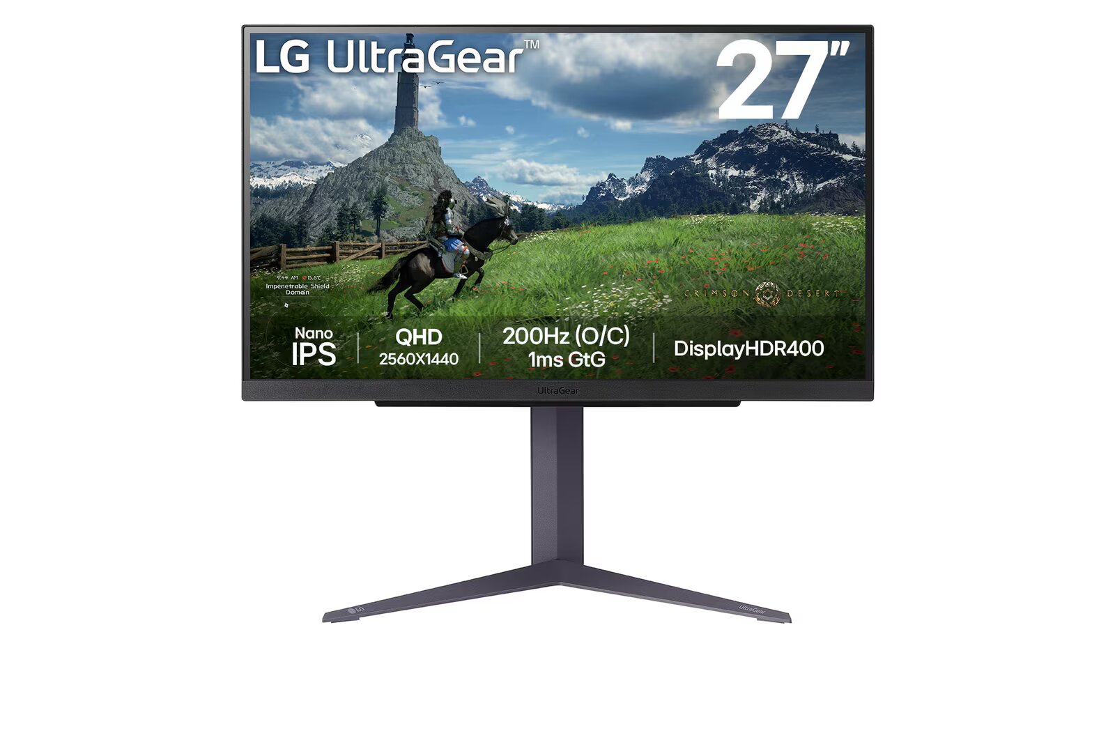 LG UltraGear/ 27GS85Q-B/ 27"/ IPS/ QHD/ 180Hz/ 1ms/ Black/ 2R1 