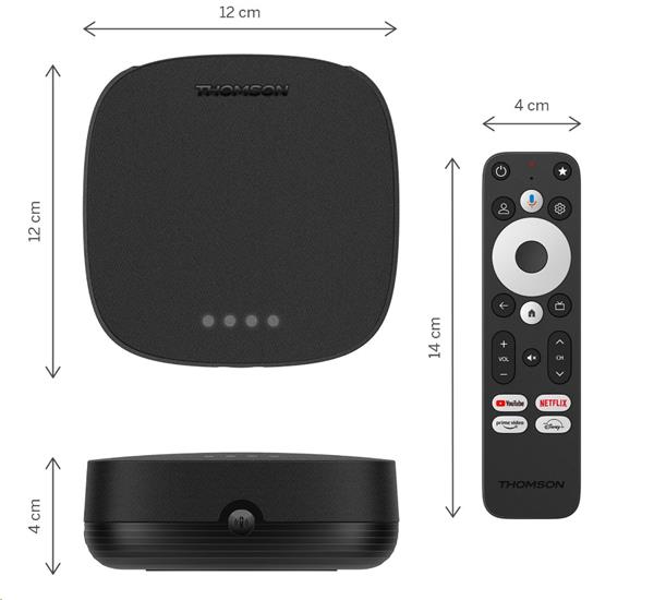Thomson Streaming Box Plus 270 - 4K UHD, Google TV, Dolby Vision+Atmos3 
