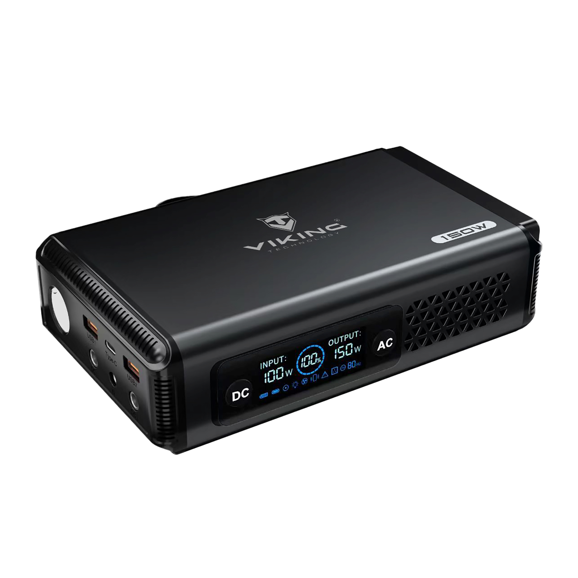 Batériový generátor Viking VALI150/ batéria 148Wh/ Output:1xAC, 2xUSB-A, 2xDC5521/ LED svietidlo0 