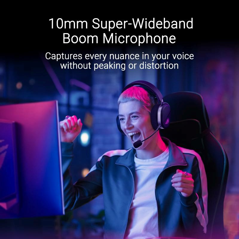 ASUS sluchátka ROG Pelta,  Bezdrátové BT a RF 2.4GHz,  ARGB,  černá11 