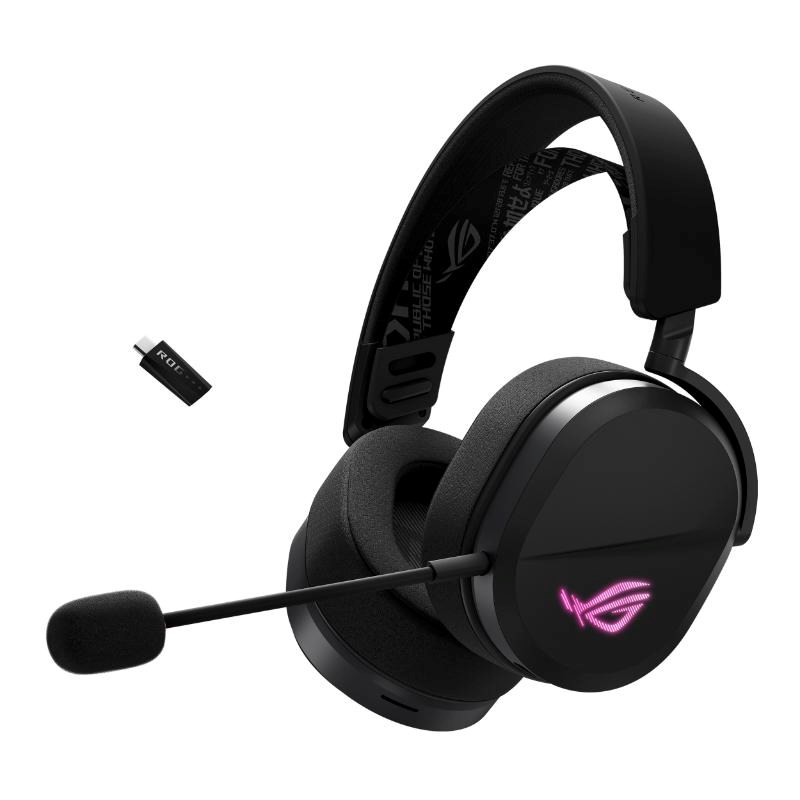 ASUS sluchátka ROG Pelta,  Bezdrátové BT a RF 2.4GHz,  ARGB,  černá1 