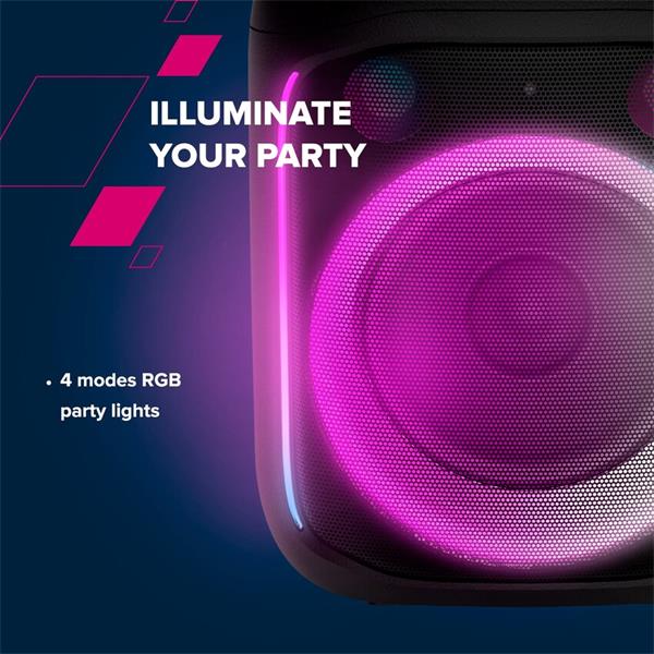Canyon OnFun 5, PBSP-5, prenosný Bluetooth Párty reproduktor s ekvalizérom a RGB osvetlením8 