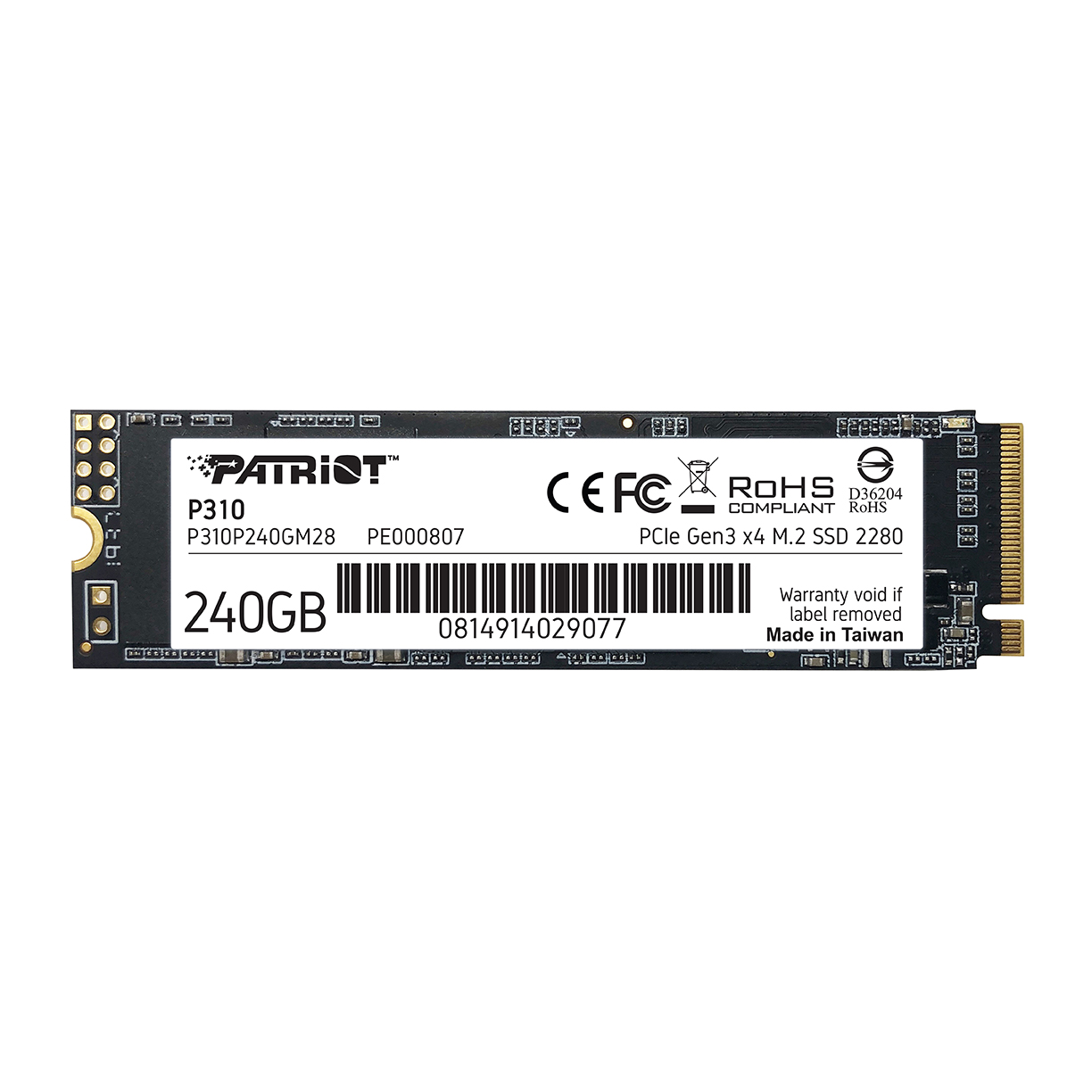 PATRIOT P310/ 240GB/ SSD/ M.2 NVMe/ 5R0 
