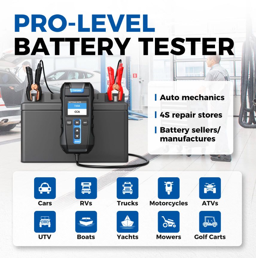 TOPDON Tester autobatérií BT300P3 